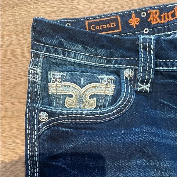 Rock Revival Dark Blue Boot Cut Jeans - Picture 2 of 6